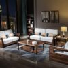 sofa gỗ óc chó nhập khẩu cao cấp tp-a813