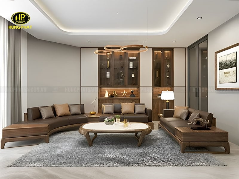 sofa gỗ sồi cao cấp hs-27