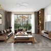 sofa gỗ sồi nga hiện đại hs-29