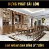 Bàn ăn gỗ sồi nguyên tấm BA-15