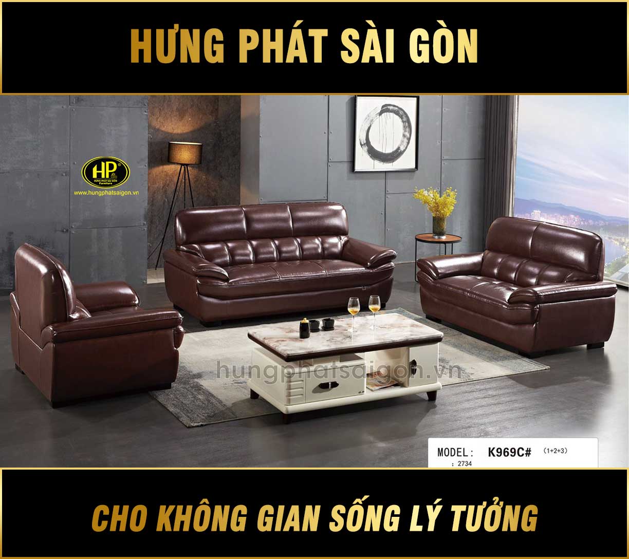 Bộ 3 ghế sofa nhập khẩu hiện đại NK-K969C