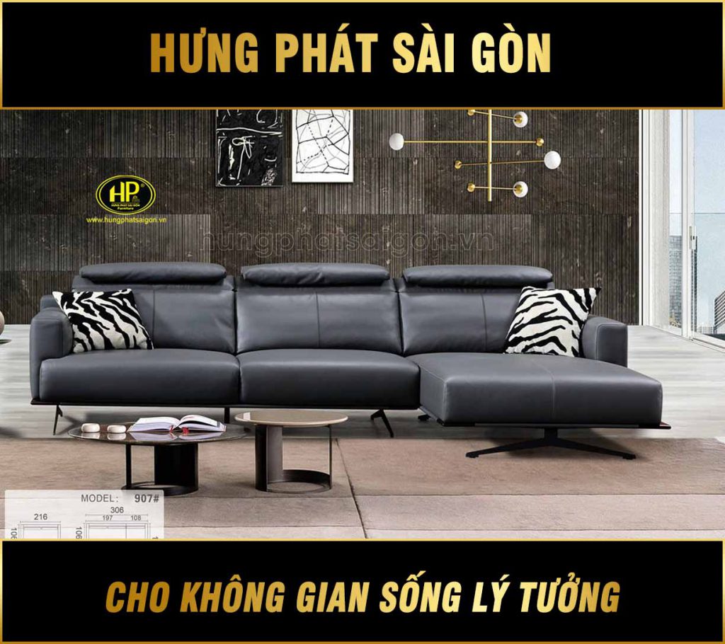 Ghế sofa góc L cao cấp nhập khẩu NK-907