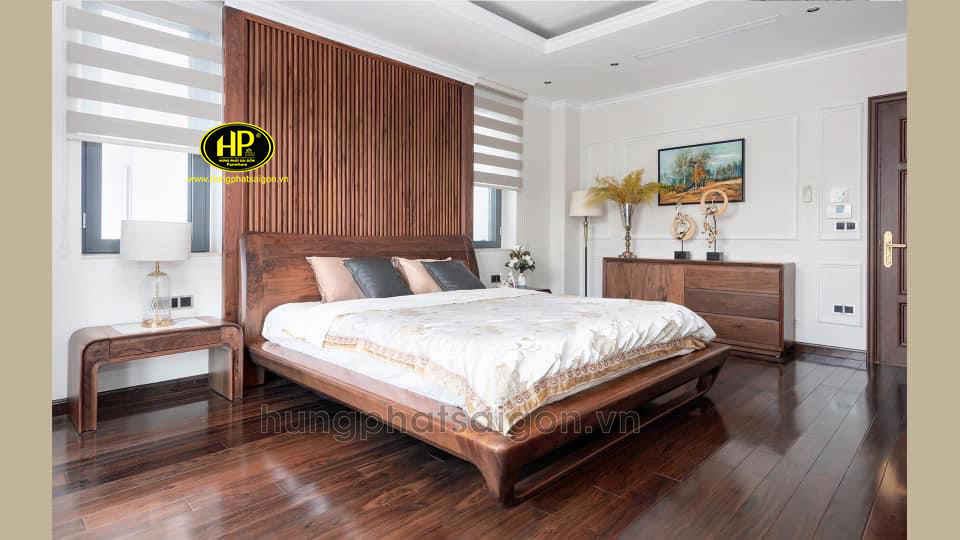 Giường ngủ bằng gỗ cao cấp GS-03
