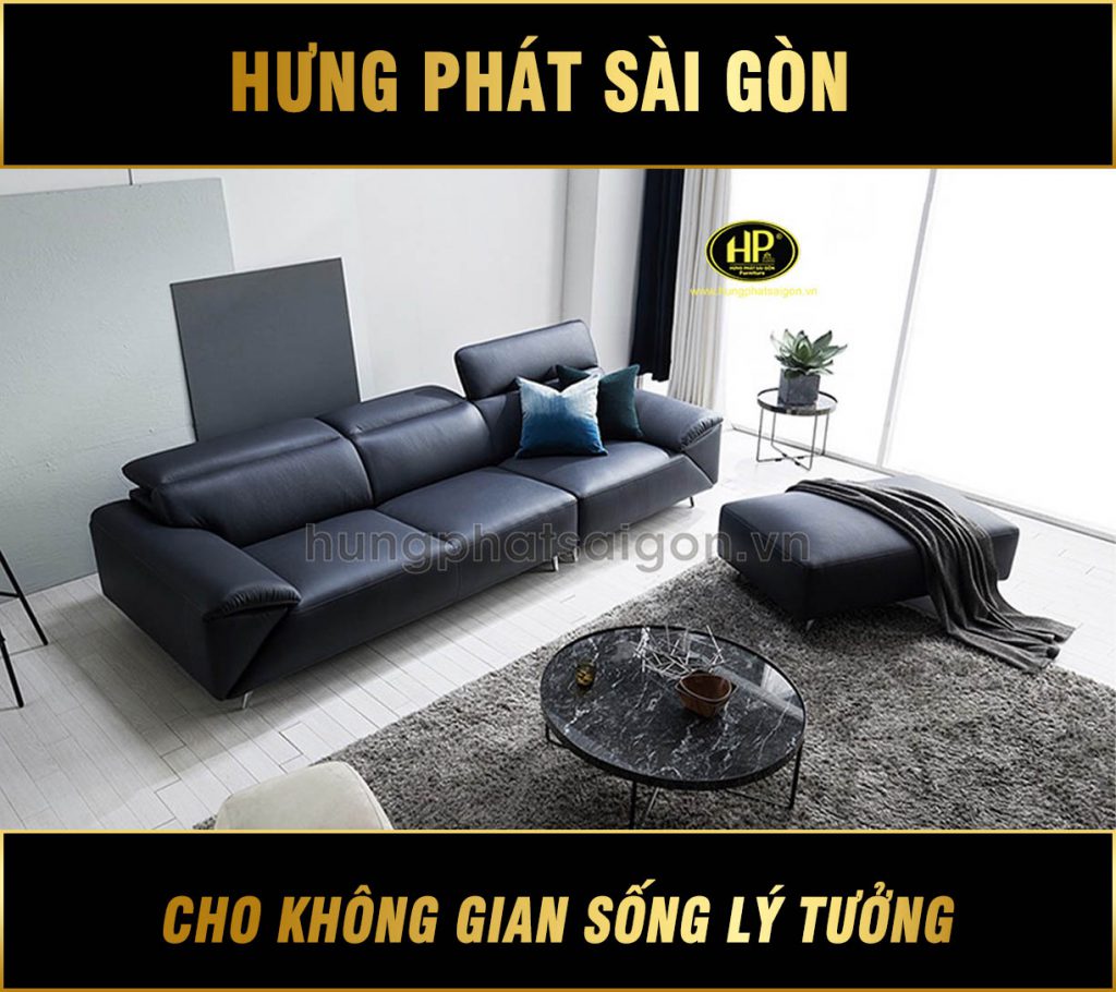 Sofa băng da đẹp H-195