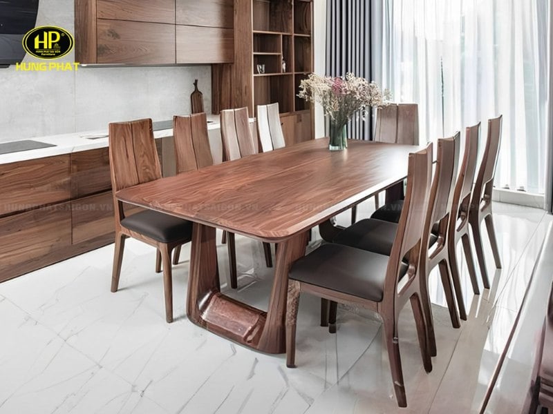 bộ bàn ăn gỗ óc chó 8 ghế hiện đại ba-20