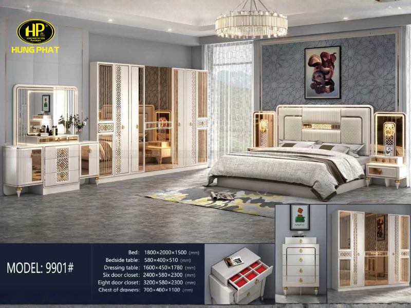 bộ giường tủ cao cấp nk-9901