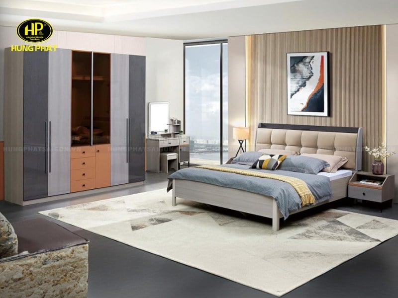 bộ giường tủ phòng ngủ cao cấp hiện đại tp-2443