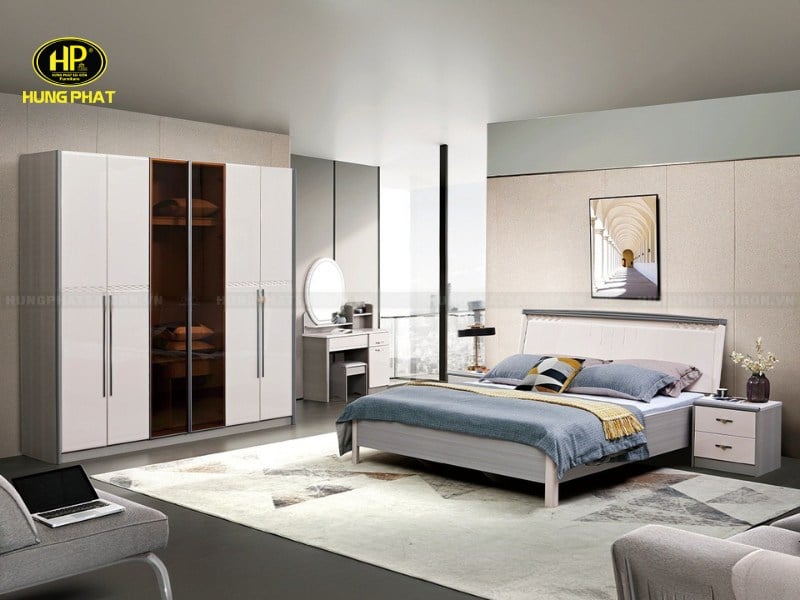 bộ giường tủ phòng ngủ hiện đại nhập khẩu tp-2316