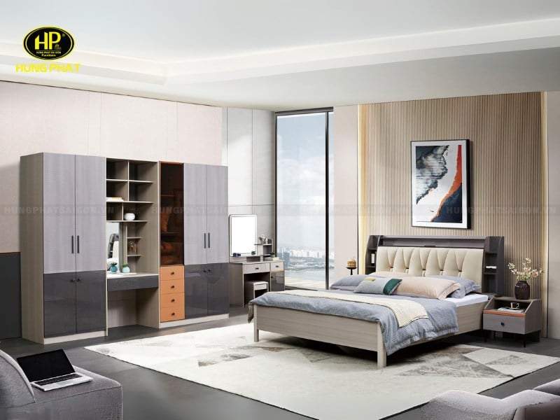 combo giường tủ hiện đại tp-2446a