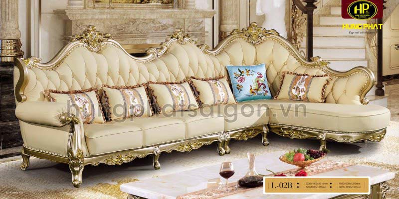 Sofa góc dát vàng l02B