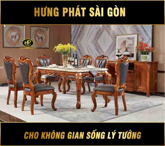 Bàn ăn tân cổ điển cao cấp BA-8002