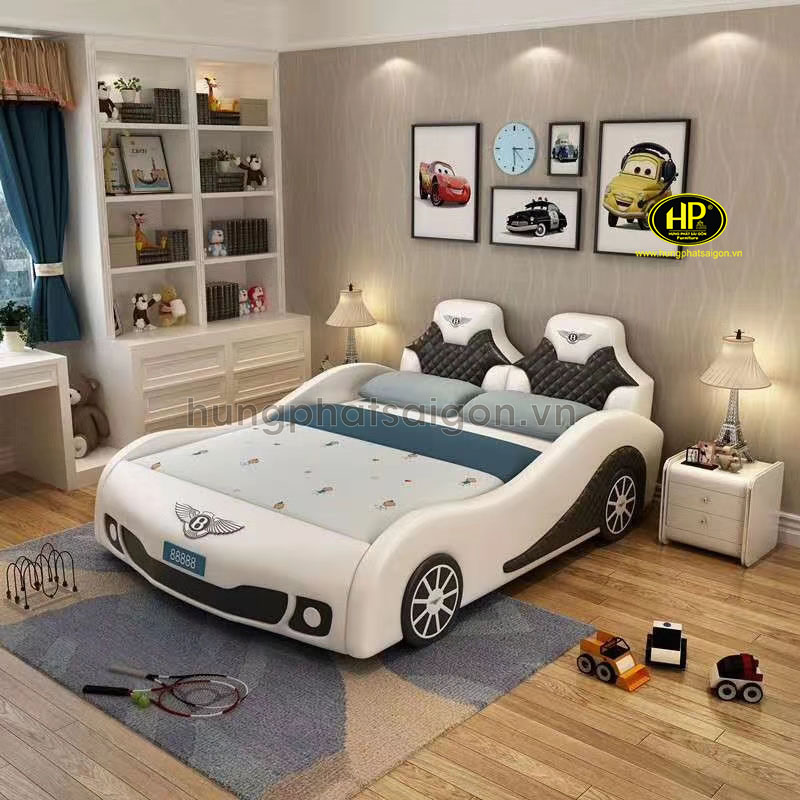 Giường ngủ bọc da cho bé hình xe hơi GTE-08