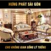 sofa tân cổ điển phòng khách sang trọng