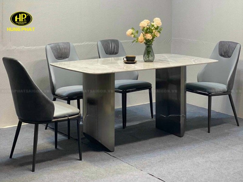 bàn ăn mặt đá hiện đại cz-605