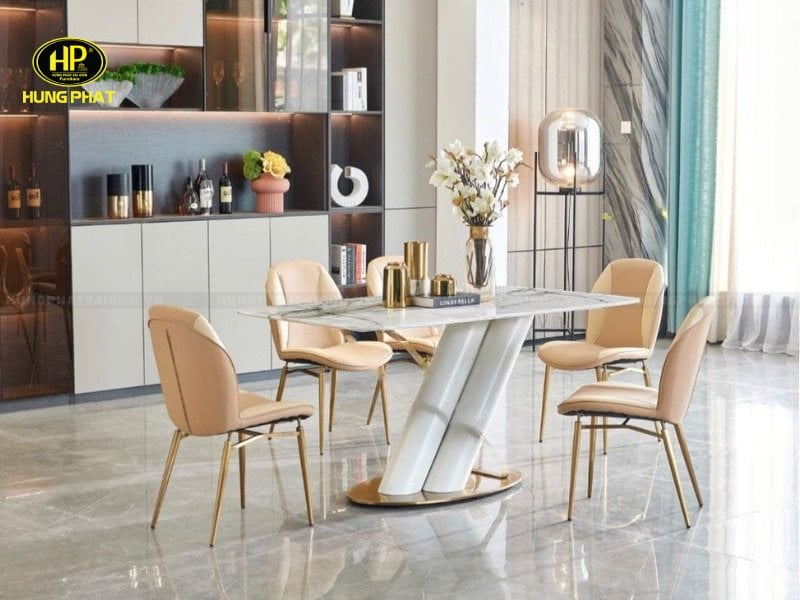 bàn ăn nhập khẩu cao cấp 6 ghế ba-at-t636