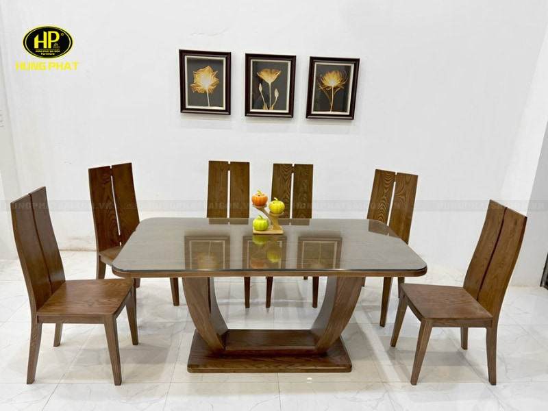 bàn ghế nhà ăn gỗ hiện đại tm-11
