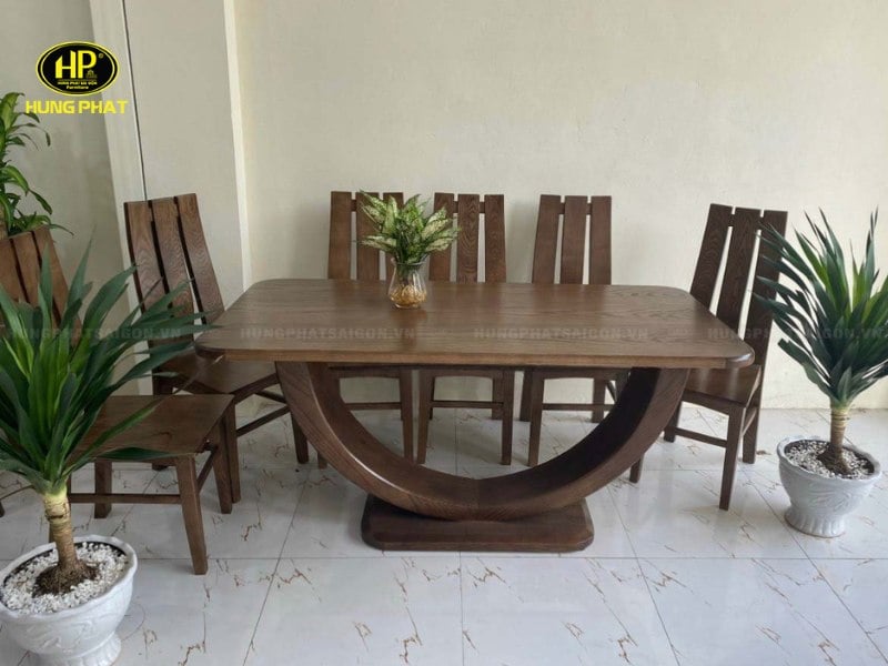 bộ bàn ăn gỗ sồi 6 ghế ba-18