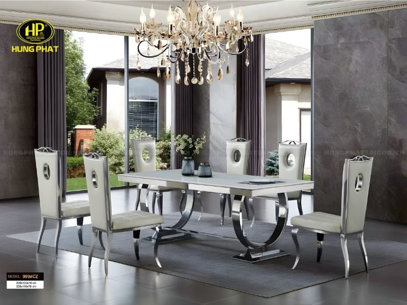 bộ bàn ăn hiện đại sang trọng nhập khẩu cz-999