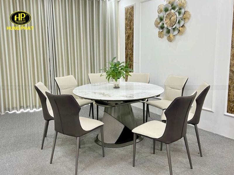bộ bàn ăn tròn gấp thông minh tnm-01