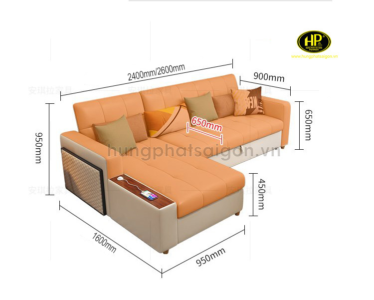 mô tả kích thước sofa giường
