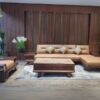 sofa góc l gỗ sồi phòng khách hs-994a
