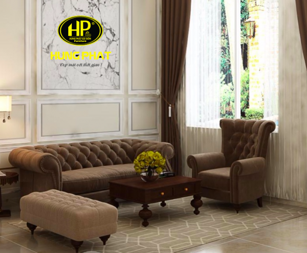 Ghế sofa dài 2m H-112 với thiết kế tân cổ điển độc đảo và khác biệt