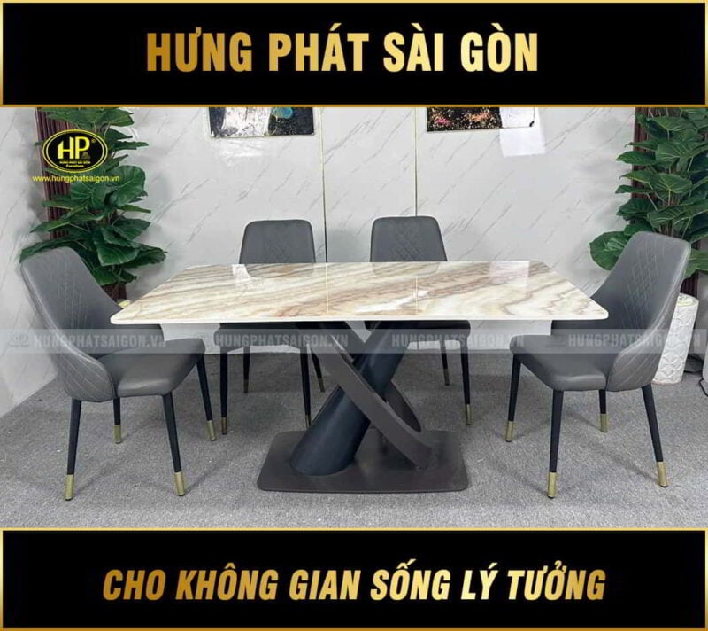 Bàn ăn mặt đá hiện đại BA-46