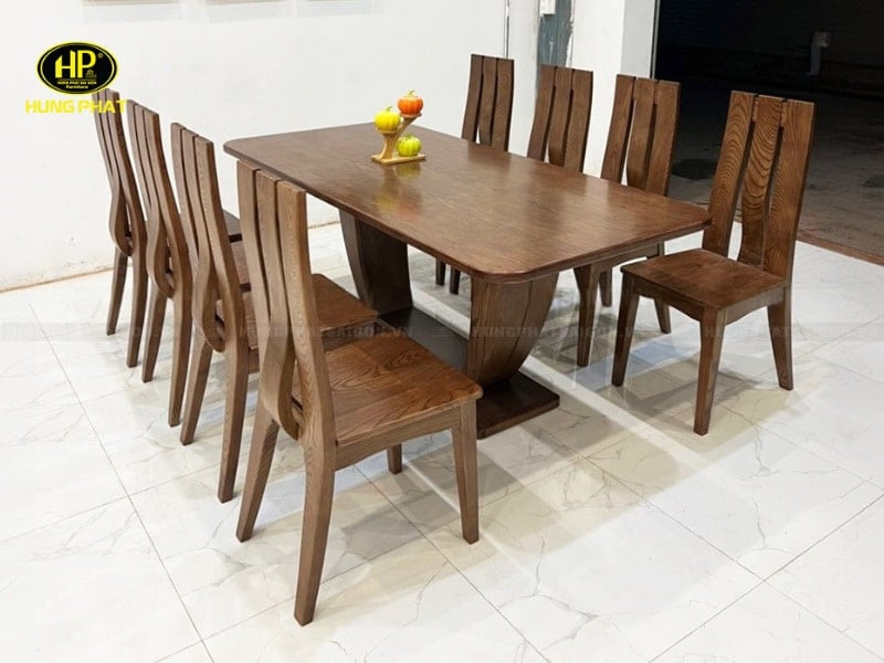bộ bàn ăn gỗ xoan đào hiện đại tm-04