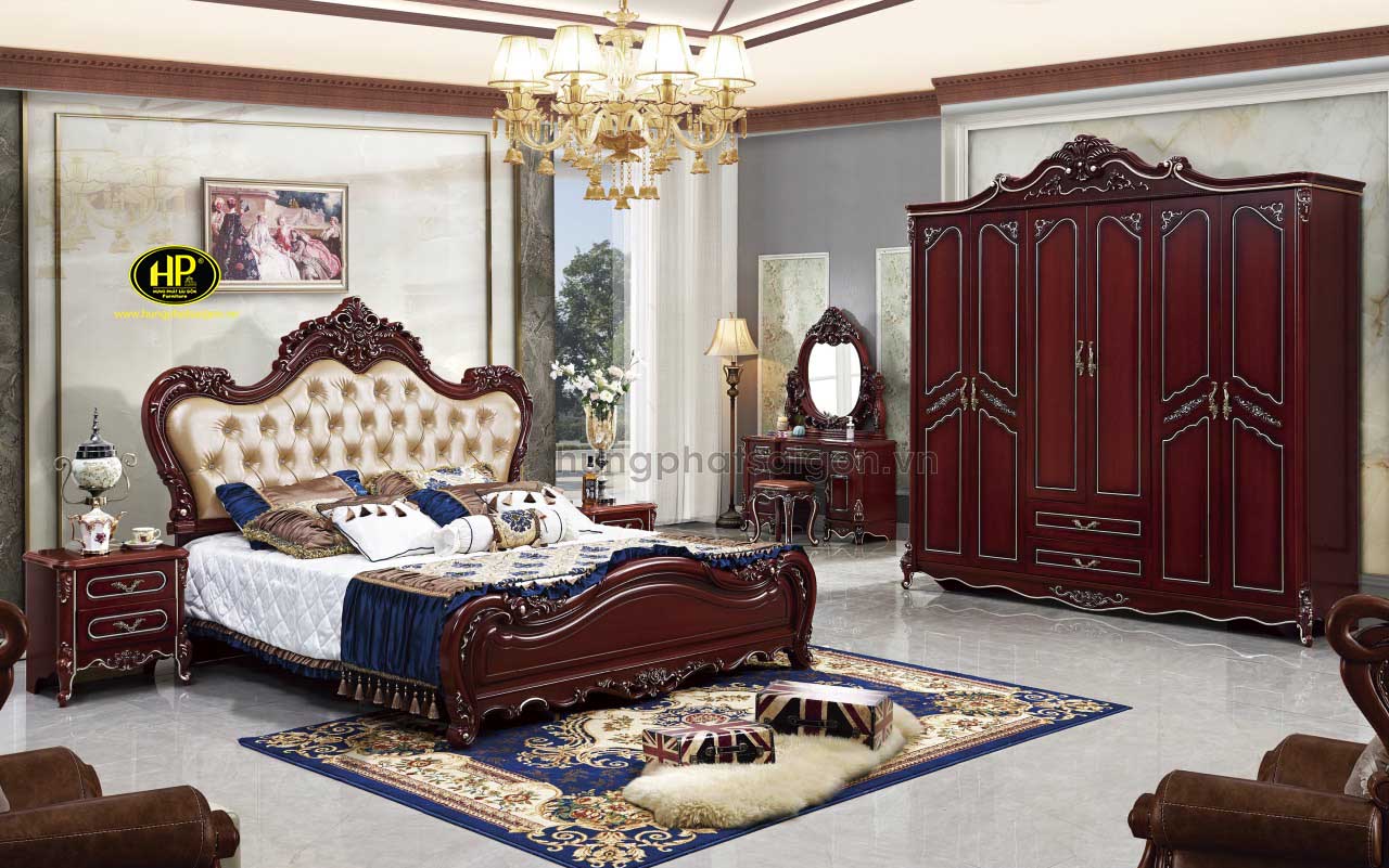 Giường ngủ và tủ phong cách tân cổ điển vừa sang trọng vừa đẳng cấp 