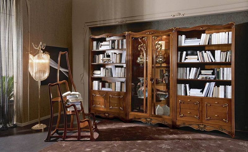 Tủ sách tân cổ điển làm nổi bật không gian 