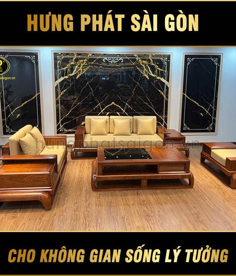 Bàn ghế gỗ Hương vàng hiện đại HH-46V