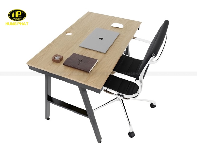 bàn làm việc 100x60 gỗ plywood phủ melamin chân sắt blv-01