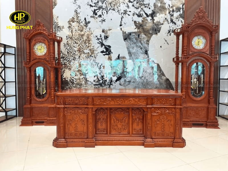 bàn làm việc tổng thống gỗ gõ bg-tt2