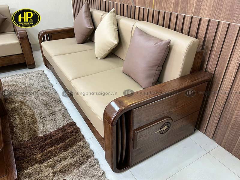 Bộ ghế sofa gỗ sồi cao cấp nhập khẩu AT-921