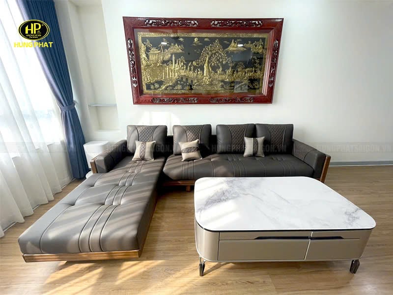 ghế sofa bọc da hs-883a