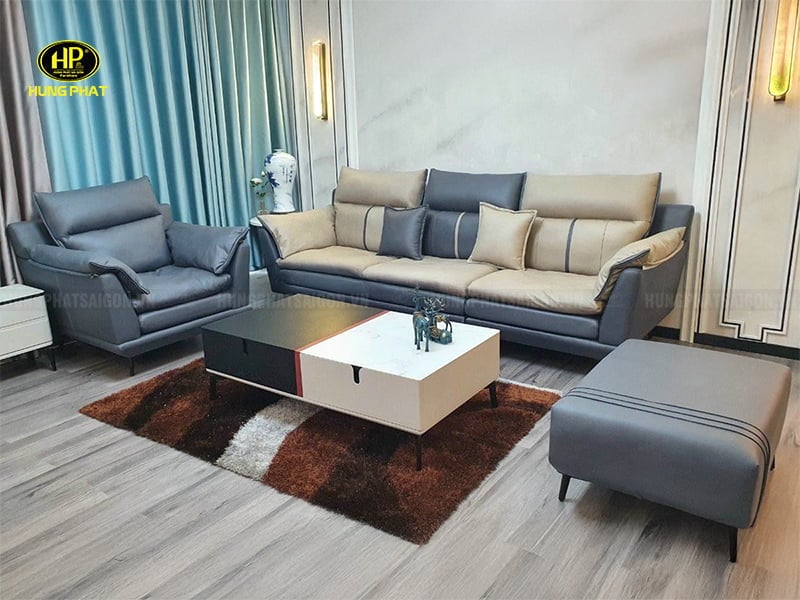 ghế sofa nỉ phòng khách cao cấp h-2139