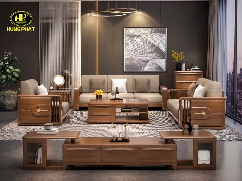 mẫu sofa gỗ bộ 123 cao cấp at-921