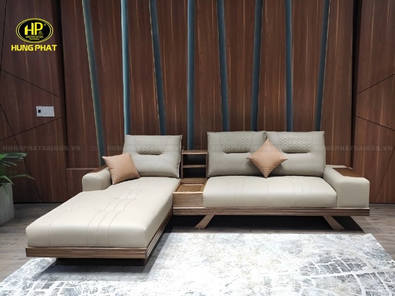 sofa gỗ sồi phòng khách hs-882b