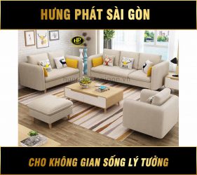 Ghế sofa vải cao cấp bộ 1+2+3 H-236