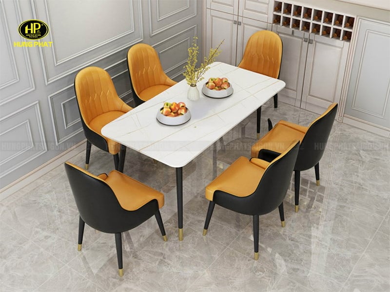bàn ăn 6 ghế mặt kính cao cấp ba-111