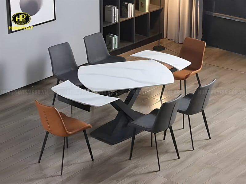 bộ bàn ăn 6 ghế đa năng có thể mở rộng nk-cn8313t