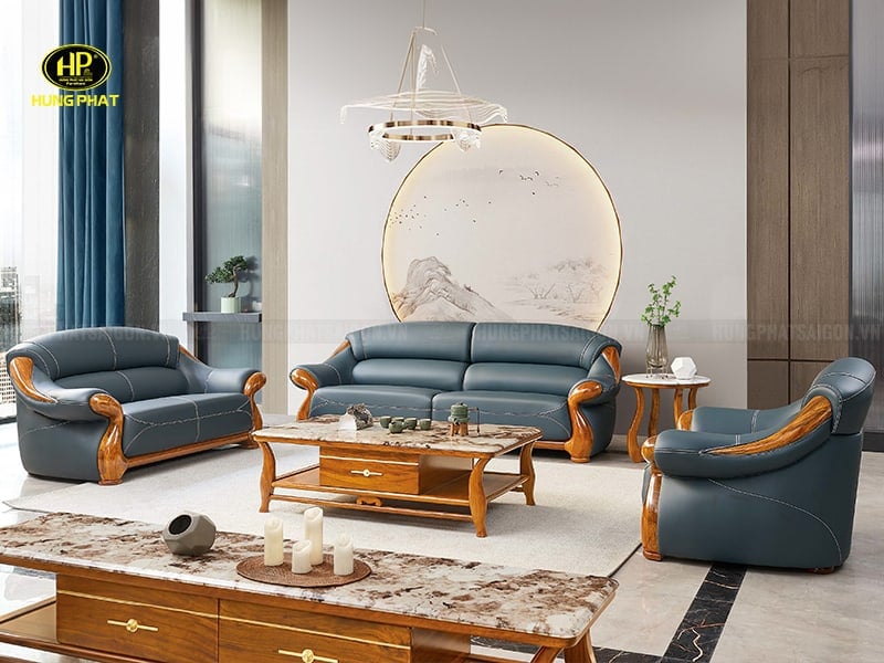 bộ sofa băng da bò ý cao cấp f021