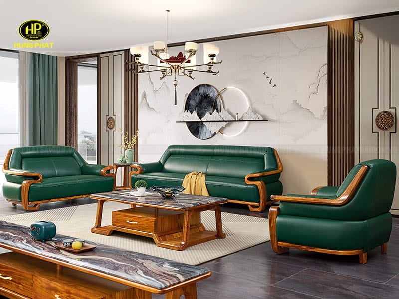 ghế sofa da băng da bò ý cao cấp f016