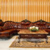 sofa tân cổ điển da bò 1436