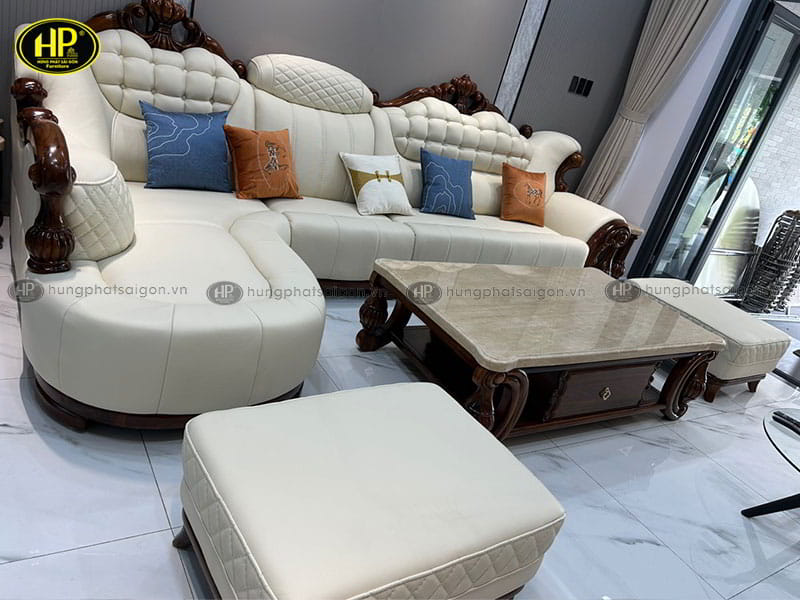 Sofa cao cấp gỗ mun KU-888