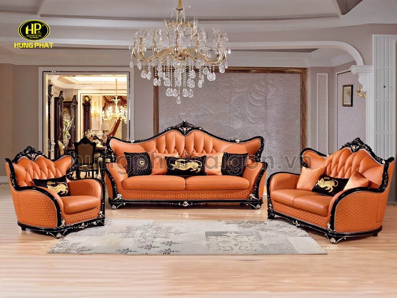 sofa gỗ tân cổ điển m-86a