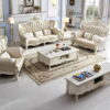 sofa góc cổ điển da bò mã m-83