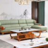 sofa góc gỗ mun nhập khẩu cao cấp wj131