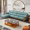 sofa góc l gỗ mun nam phi f028
