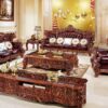 sofa tân cổ điển gỗ hương đỏ m-61